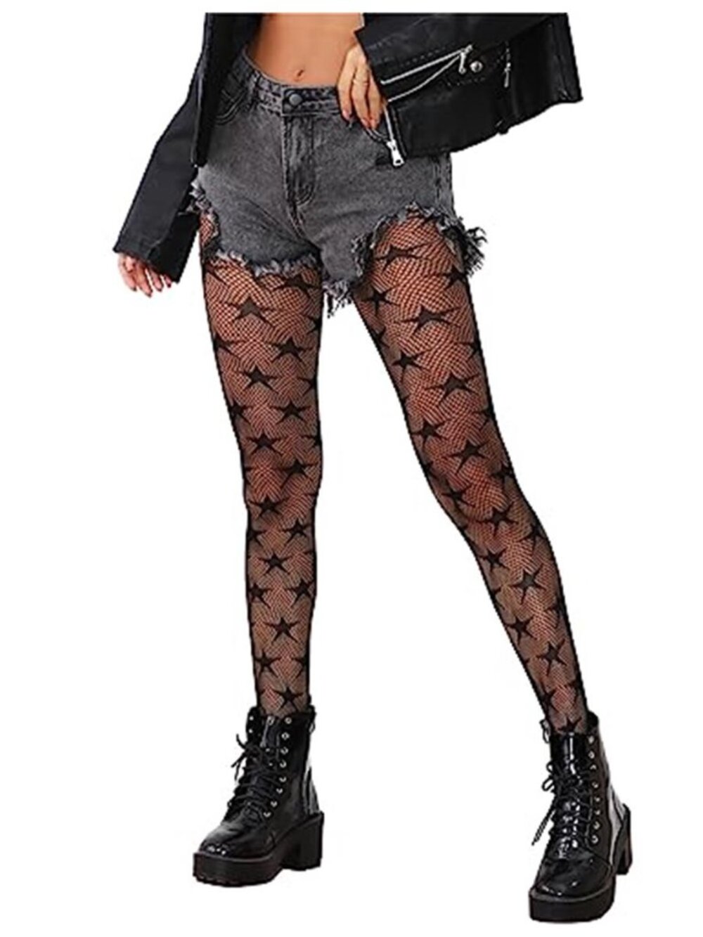 Striped Fishnet Tights, Skull Fishnets, Star Tights, Fish Net Stockings for